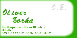 oliver borka business card